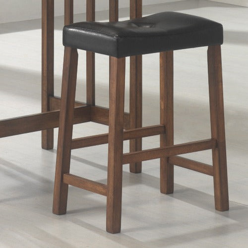 Dark Olive Green Coaster 130004 | Set Of 3 Table + Bar Stool Counter Height Set,Brown