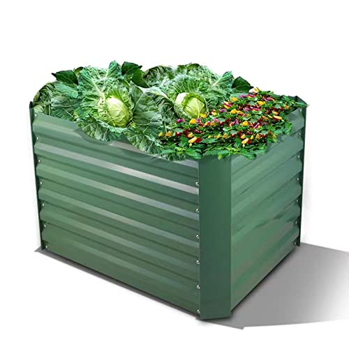 Green Steel Vegetable Planter Garden Bed Outdoor Metal Raised Vegetable Planter Flower DIY