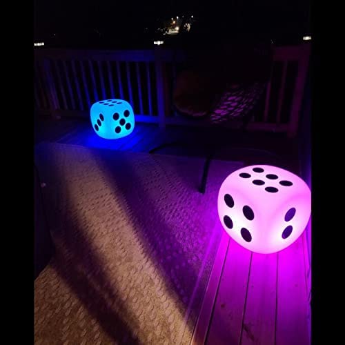 Rechargeable LED Cube Chair Dice Nightlight Party Event Decor Color Changing