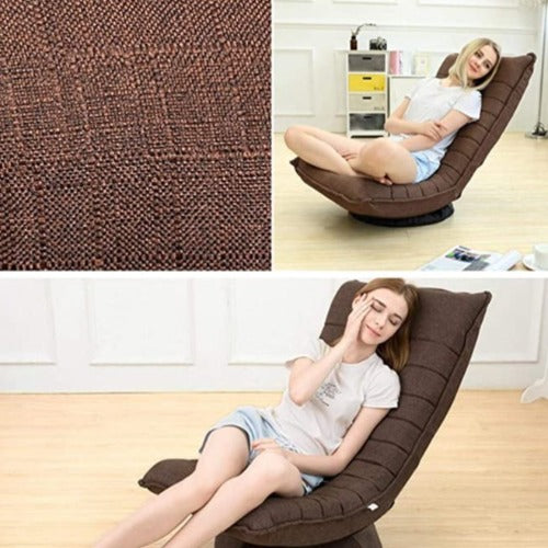360-Degree Swivel Foldable Sofa Chair Cushion Velvet Upholstered Accent Vanity