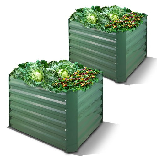 Green Steel Vegetable Planter Garden Bed Outdoor Metal Raised Vegetable Planter Flower DIY