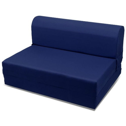 Midnight Blue Sleeper Chair Folding Foam Bed 3 Size Sleeper Chair, Foam Bed - Single/Twin/Full Sofa Chair Bed Foldable Easy-to-Storage Comfortable