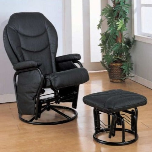 Coaster Glider Recliner with Ottoman