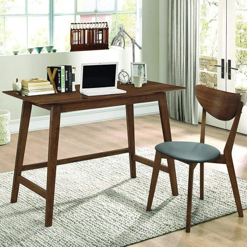 2pc wood writing desk Coaster 801095 | Set of Writing desk with Chair