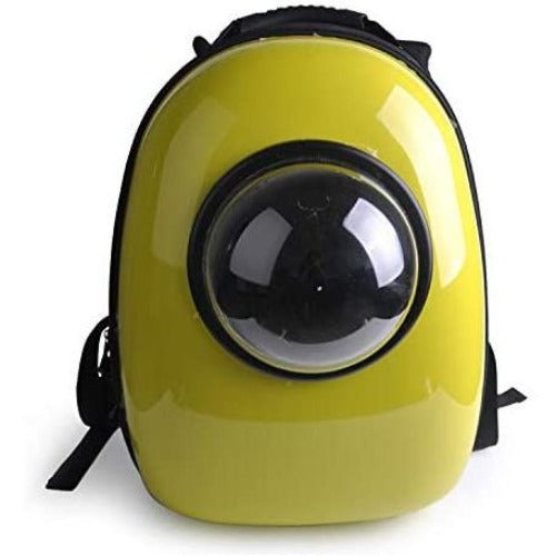 Olive Drab Portable Pet Transparent Bubble Backpack, Yellow Portable Pet Bubble Backpack - Yellow Transparent Small Dog Cat Transport Crate