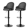 Leather Counter Height Bar Stool Swivel Height Adjustable Chair Cushion Padded Seat for Kitchen Home Bar Living Room Dining Room