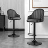 Leather Counter Height Bar Stool Swivel Height Adjustable Chair Cushion Padded Seat for Kitchen Home Bar Living Room Dining Room