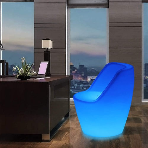 Dodger Blue 16 Color LED Light Up Chair Furniture Pub Club Lounge Party Seat LED Lounge Seat Chair Color Changing Nightlight Party Event Decor Rechargeable