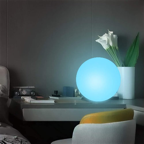 Pale Turquoise 16 Color Changing LED Light  Ball Night Light -Remote Cordless LED Light Ball Lamp Color Changing Rechargeable Nightlight Party Club Event Decor
