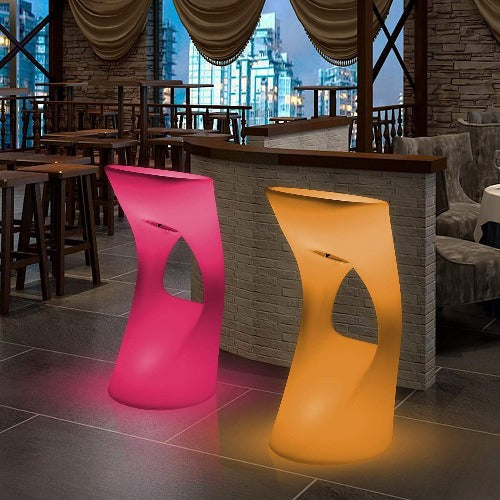 Goldenrod 16 Color Changing LED Light Up Furniture Bar Stool Chair(Bar Stool) LED Bar Stool Chair Rechargeable Color Changing Nightlight Party Club Event Decor