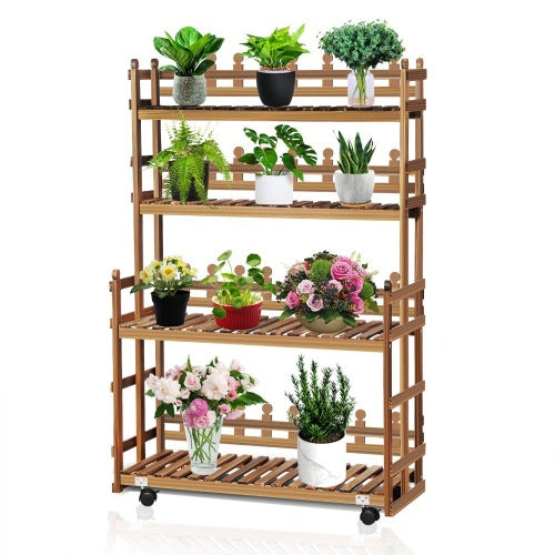 Dim Gray Pine Wood Plant Stand Multiple Flower Pot Holder Display Rack. Large Rectangular Pine Wood Plant Stand Heavy Duty Tall Flower Pot Display Racks Shelf Indoor Outdoor