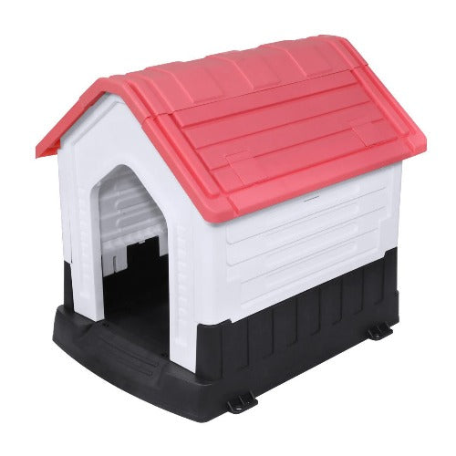 Light Coral Up to 30lb,Plastic Dog Puppy House 26 .5 H Inch(Pink,Blue) Plastic Weatherproof Puppy House Portable Dog Cat Kennel Indoor Outdoor Shelter