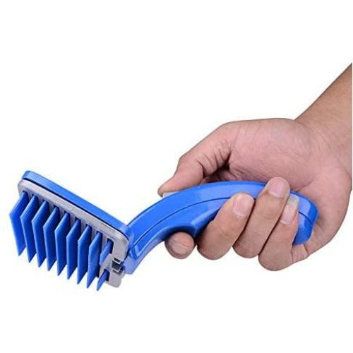 Royal Blue Pet Brush Comb Shedding Tool Hair Fur Easy-to-Clean Pet Grooming Brush Shedding Tool Dog Cat Hair Fur