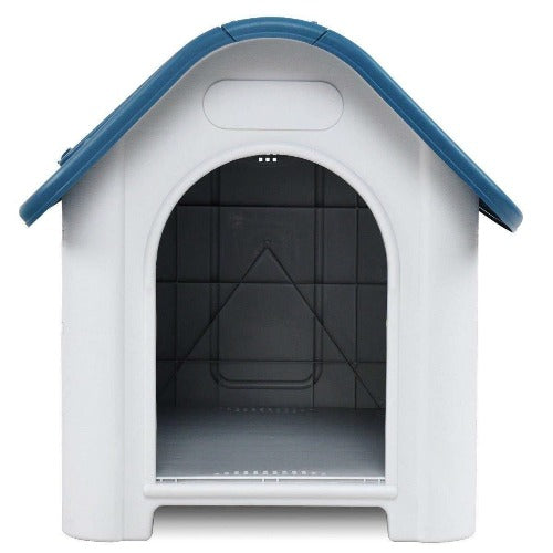 Dark Slate Gray Waterproof Plastic Dog Cat Kennel Puppy House Outdoor Pet Shelter Up to 30LB Plastic Weatherproof Pet House - Medium Dog Cat Kennel Puppy Indoor Outdoor Crate Cage