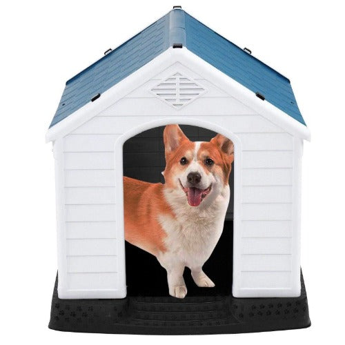 Sienna Waterproof Dog Cat Kennel Puppy House Outdoor Pet Shelter Up to 80lb