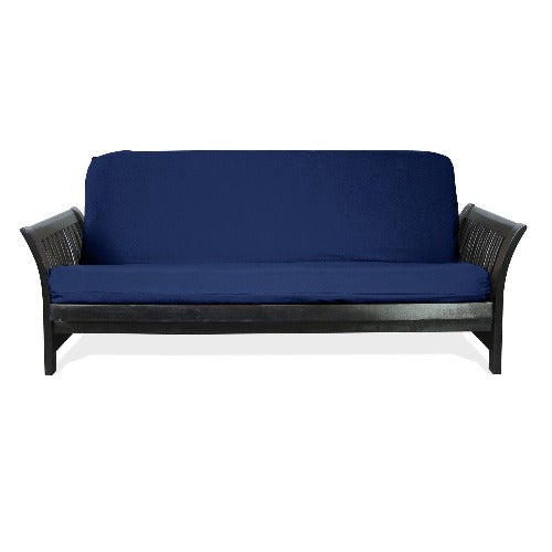 Midnight Blue Futon Cover Slipcover Fit 6"-8" Twin Full Queen Size Futon Cover Slipcover - Twin/ Full/ Queen Size Sofa Bed Fabric Machine Wash