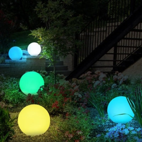 Magshion LED Landscape Lights, Solar Powered Outdoor Mood Light Round Ball Shape for Lawn, Garden, Back Yard and Pathway Decorations, Color Changing