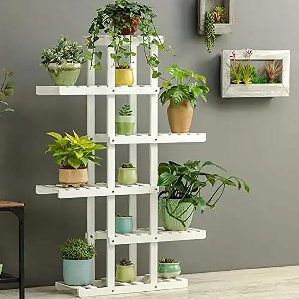 magshion bamboo tall plant stand pot holder small space table Heavy Duty Bamboo Plant Stand Flower Pot Tall Display Racks Indoor Outdoor Wood Shelf– Magshion Furniture
