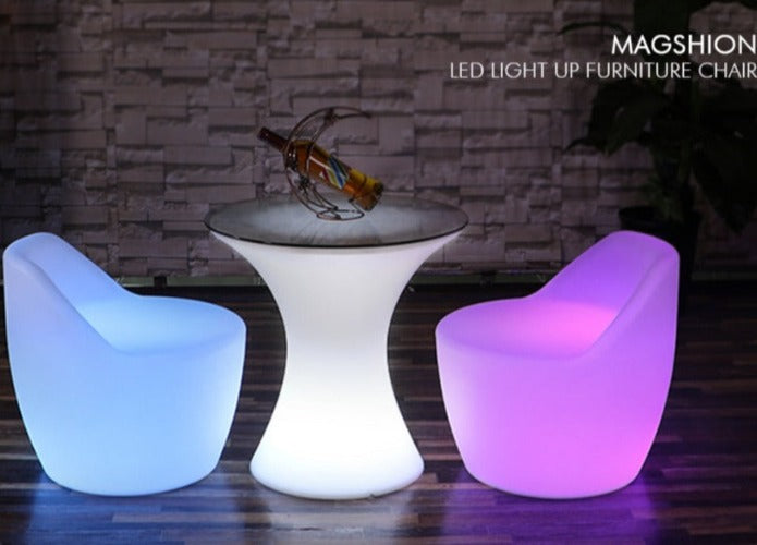 LED Lounge Seat Chair Color Changing Nightlight Party Event Decor Rechargeable