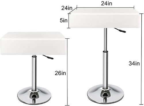 Adjustable Rechargeable LED Bar Stool Table Color Changing Nightlight Party Club Event Decor