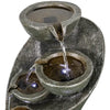 Abanopi Resin Outdoor Fountain with Light Relaxing Garden Decor Zen Water