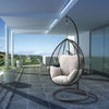 ACME Simona Patio Swing Chair with Stand and Cushion Outdoor Balcony Accent Seat