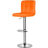 Deluxe Leathered Bar Stools Padded Seat Soft Cushion 360 degree Swivel Adjustable with Footrest