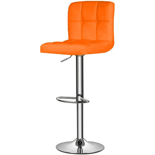 Deluxe Leathered Bar Stools Padded Seat Soft Cushion 360 degree Swivel Adjustable with Footrest