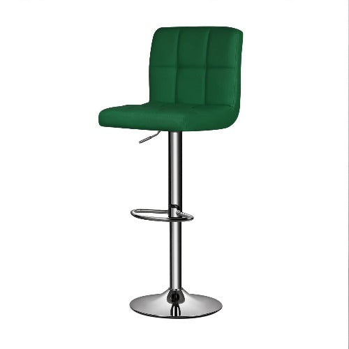 Deluxe Leathered Bar Stools Padded Seat Soft Cushion 360 degree Swivel Adjustable with Footrest