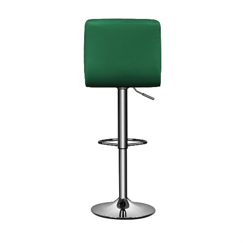 Deluxe Leathered Bar Stools Padded Seat Soft Cushion 360 degree Swivel Adjustable with Footrest