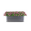 23.6'' Silver Steel Garden Bed Vegetable Planter Flower Square DIY Coated Metal