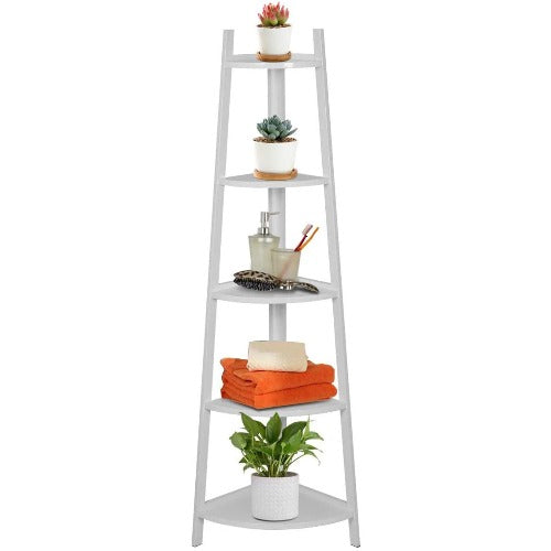 5-Tier Bamboo Plant Stand Wood Flower Pot Display Racks Shelf Heavy Duty Indoor Outdoor 