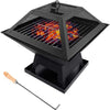 Wood-Burning Fire Pit w/ BBQ Grid