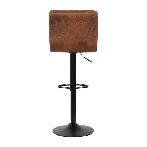 Deluxe Leathered Bar Stools Padded Seat Soft Cushion 360 degree Swivel Adjustable with Footrest