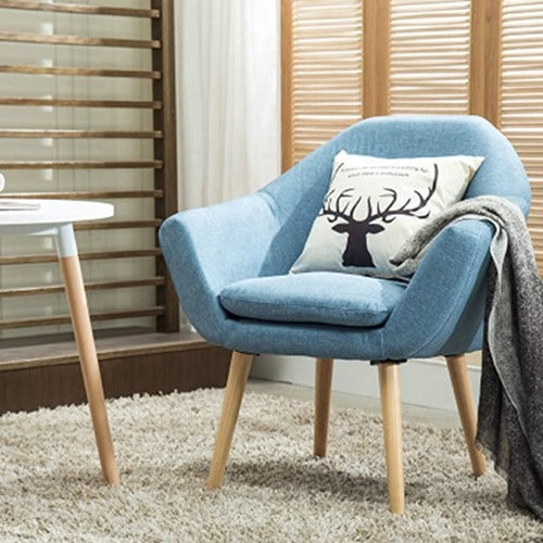 Elegant Fabric Upholstered Accent Chair Velvet Cushion Padded Vanity Living Room Seats