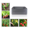 23.6'' Silver Steel Garden Bed Vegetable Planter Flower Square DIY Coated Metal