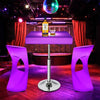 Adjustable Rechargeable LED Bar Stool Table Color Changing Nightlight Party Club Event Decor