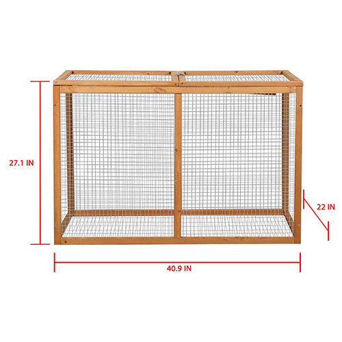 Wooden Rabbit Hutch Outdoor Small Animal Habitat Chicken Ferrit Bunny Cabinet Coop Cage