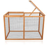 Wooden Rabbit Hutch Outdoor Small Animal Habitat Chicken Ferrit Bunny Cabinet Coop Cage