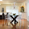Polycarbonate Ghost Chair Transparent Clear Smoke Vanity Accent Side Indoor Outdoor Seats