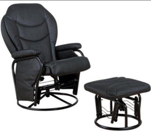 Coaster Glider Recliner with Ottoman