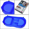 Blue Dual Pets Bowls with Non-Slip Base Dual Pet Bowls with Non-Slip Base Feeder Dispenser with Water Bottle Small Medium Dogs Cats