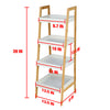 Multi-tier Bamboo Organizer Shelf Bookshelf Display Rack Storage Shelves Bookcase for Living Room Bathroom