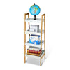 Multi-tier Bamboo Organizer Shelf Bookshelf Display Rack Storage Shelves Bookcase for Living Room Bathroom