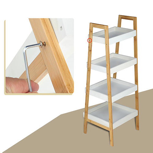 Multi-tier Bamboo Organizer Shelf Bookshelf Display Rack Storage Shelves Bookcase for Living Room Bathroom