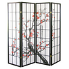 White Smoke Shoji Room Divider Screen Partition Wall Room Folding Separator Wall-Plum Blossom 70"x70" 4 Panels Japanese Shoji Style Room Divider 70"x70" 4 Panels Screen Partition Wall Blossom Separator