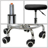 Gray Hydraulic Adjustable Rolling Stool w/Footrest Beauty Spa Salon Barber Tattoo(Black/White) Hydraulic Adjustable Rolling Stool with Footrest Swivel Faux Leather Soft Padded Cushion Seat With Footrest