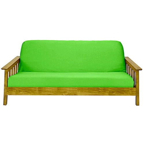 Lime Green Futon Cover Slipcover Fit 6"-8" Twin Full Queen Size Futon Cover Slipcover - Twin/ Full/ Queen Size Sofa Bed Fabric Machine Wash