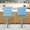 Deluxe Leathered Bar Stools Padded Seat Soft Cushion 360 degree Swivel Adjustable with Footrest