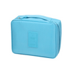 Sky Blue Travel Cosmetic Makeup Toiletry Wash Organizer Storage Pouch Zip Bag Travel Cosmetic Organizer Zip Bag Carriable Handbag Pouch Spacesaving Storage Portable